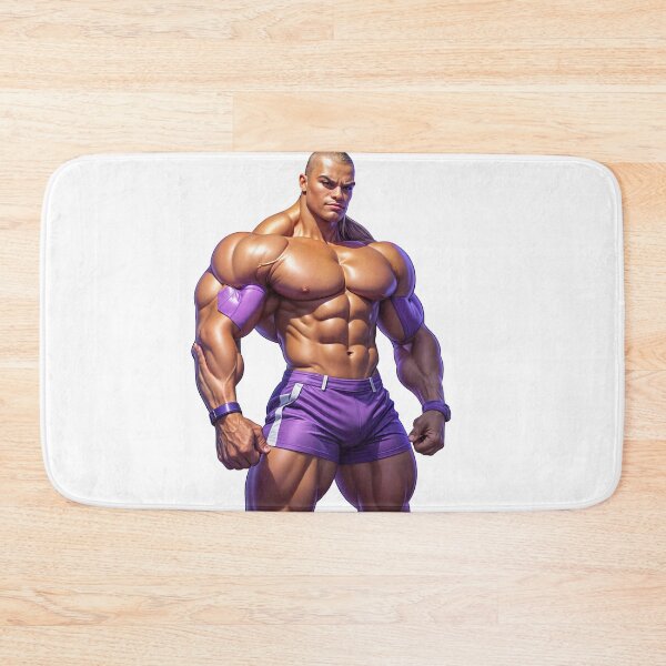 Item preview, Muscle Overdrive: Hyper-Stylized Strength Icon in Purple Powerwear designed and sold by ForeverPrintsOK.