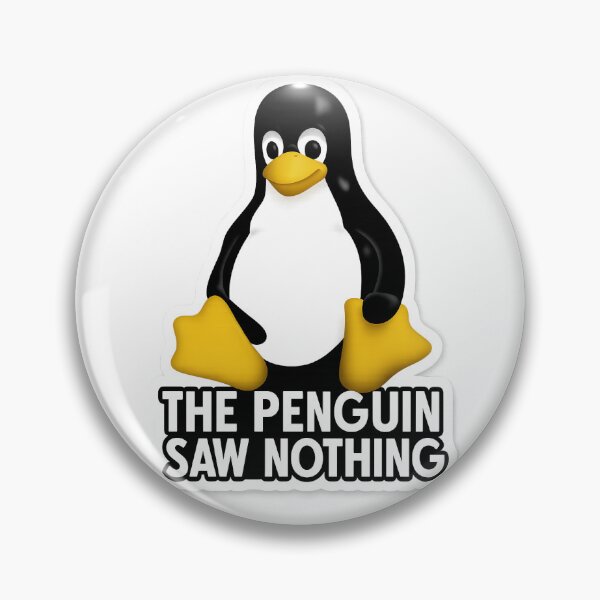 Item preview, he Penguin Saw Nothing – Linux Sticker designed and sold by Greivins21.