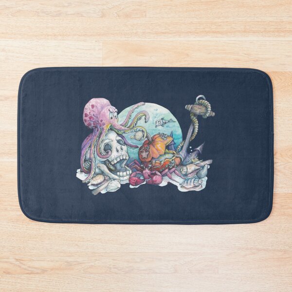 Item preview, Menace under the sea - deep blue sea background designed and sold by MeganRoseArt.