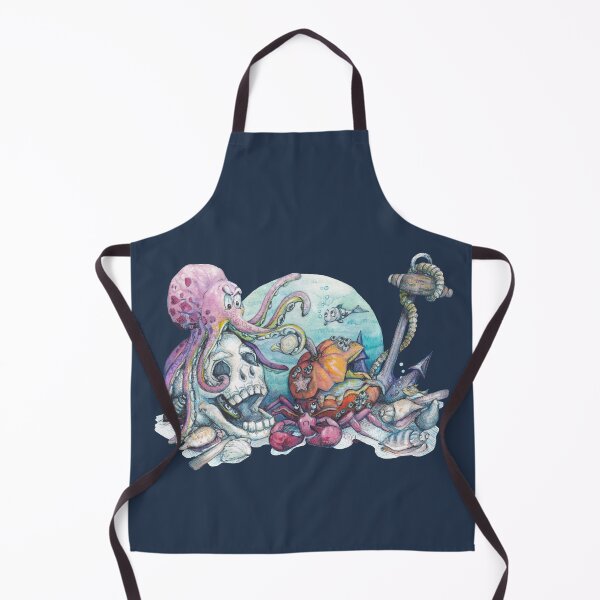 Item preview, Menace under the sea - deep blue sea background designed and sold by MeganRoseArt.