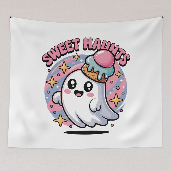 Item preview, Kawaii Ice Cream Ghost T-Shirt | Sweet Haunts Halloween  designed and sold by al21ex.