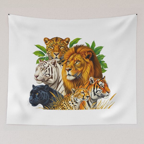 Item preview, Wild Big Cat Family Portrait designed and sold by TeeARTHY.