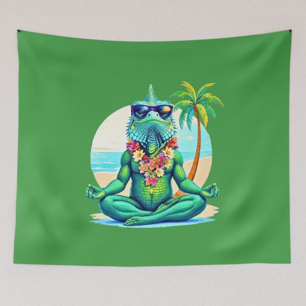 Item preview, Tropical Yoga Lizard designed and sold by VibrArtco.