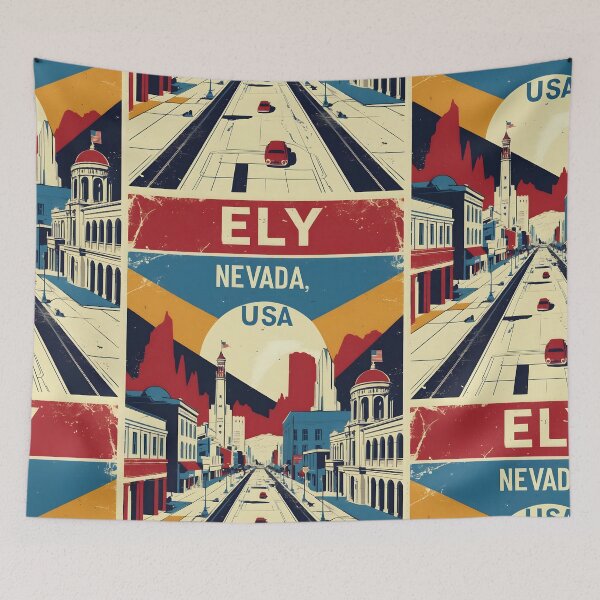 Item preview, Ely Nevada 1950s USA Vintage Travel Tourism designed and sold by TravelersGems.
