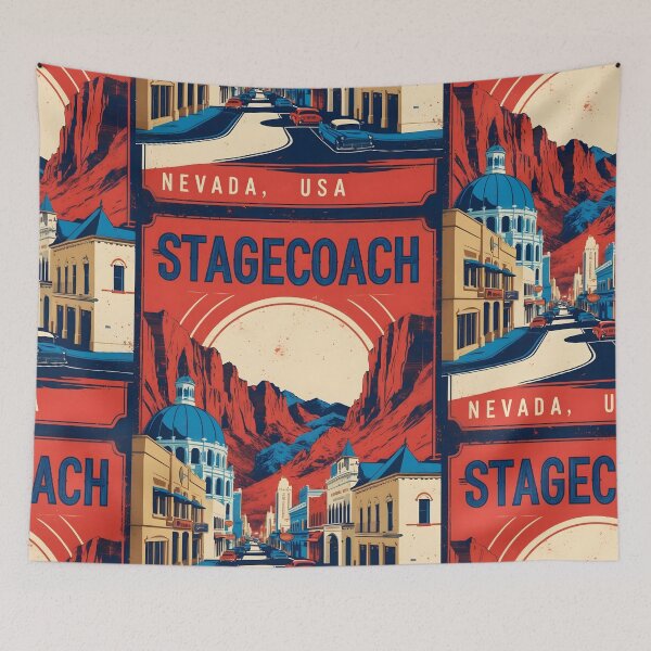 Item preview, Stagecoach Nevada 1950s USA Vintage Travel Tourism designed and sold by TravelersGems.