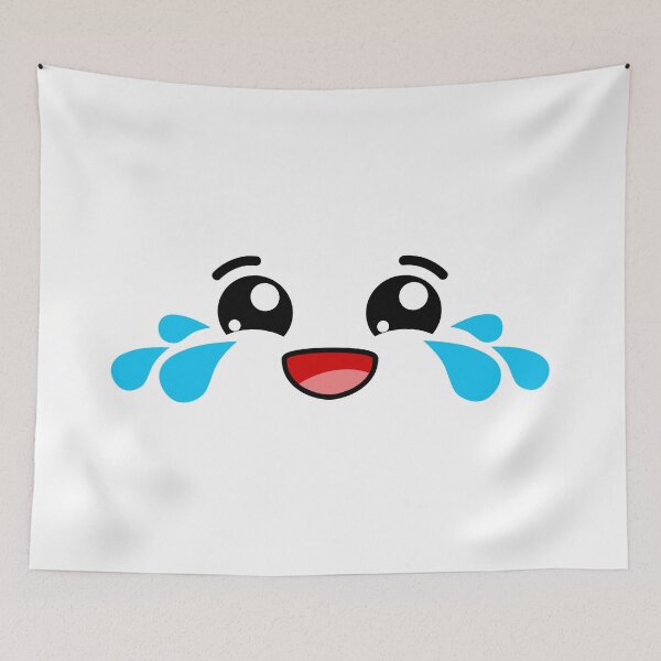 Item preview, Adorable kawaii crying of laughter face designed and sold by BlushyPrint.