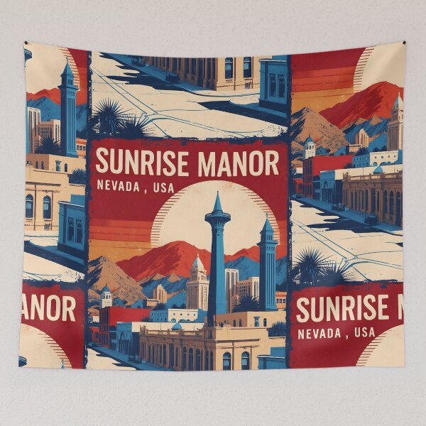 Item preview, Sunrise Manor Nevada 1950s USA Vintage Travel Tourism designed and sold by TravelersGems.