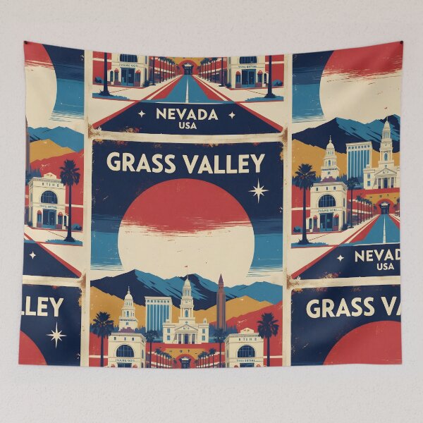 Item preview, Grass Valley Nevada 1950s USA Vintage Travel Tourism designed and sold by TravelersGems.