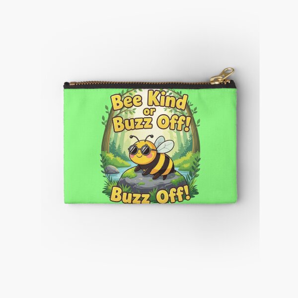 Item preview, Bee Kind or Buzz Off! - Cool forest bee designed and sold by BuzzyRush.