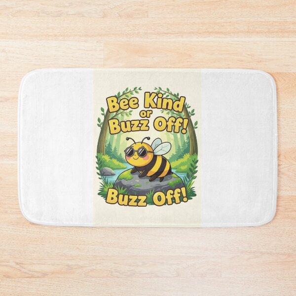 Item preview, Bee Kind or Buzz Off! - Cool forest bee designed and sold by BuzzyRush.