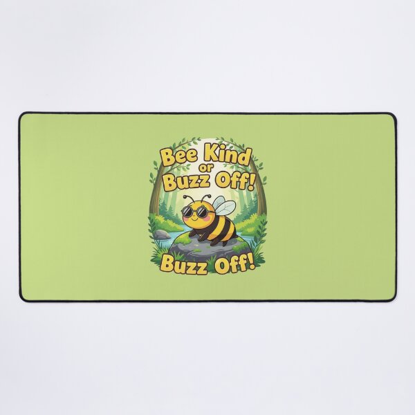 Item preview, Bee Kind or Buzz Off! - Cool forest bee designed and sold by BuzzyRush.