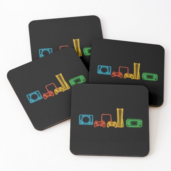 Item preview, Neon Game Consoles and Controllers Art (Center Print) designed and sold by W-Rm.