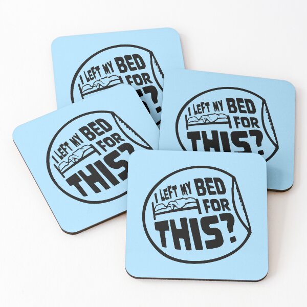Item preview, I Left My Bed For This? Round Sticker Sarcasm designed and sold by shirt-o-mat.