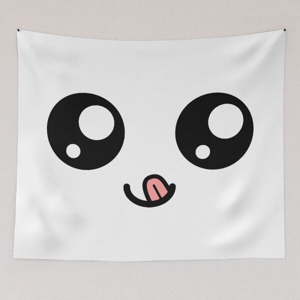 Item preview, Cute kawaii tongue out smiling face designed and sold by BlushyPrint.
