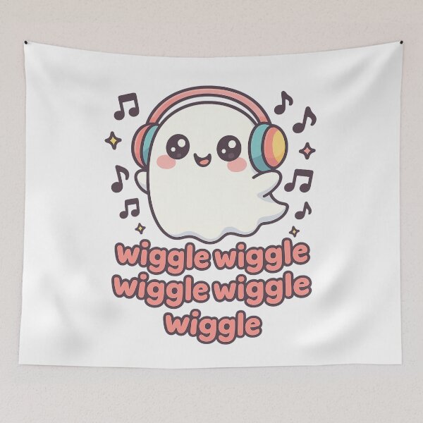 Item preview, Kawaii Ghost with Headphones designed and sold by The Sandy Design Store.