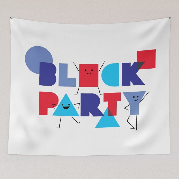 Item preview, Block Party (White) designed and sold by Bubble Bean Studio.