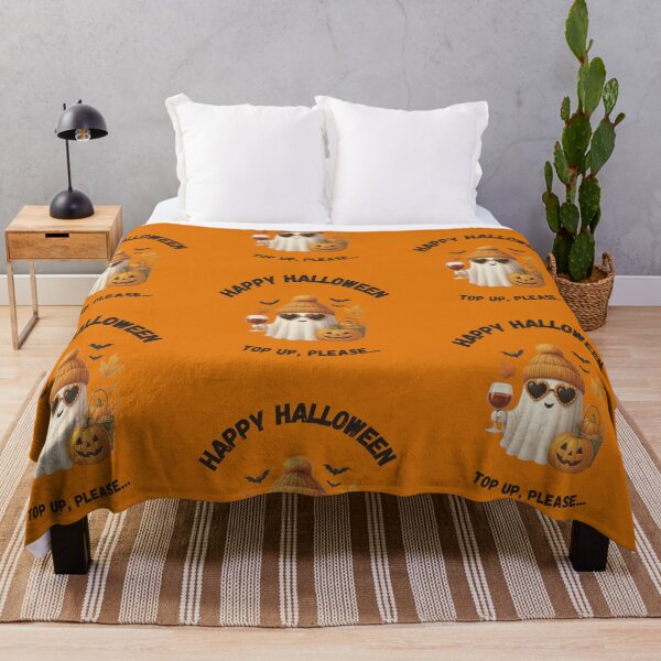 Item preview, Happy Halloween Party Cute Ghost with Pumpkin and vine glass designed and sold by TeeArtWorld.