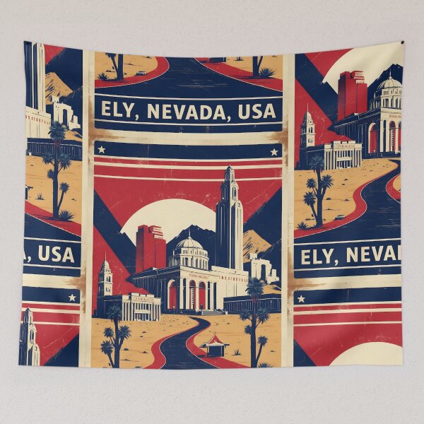 Item preview, Ely Nevada 1950s USA Vintage Travel Tourism designed and sold by TravelersGems.