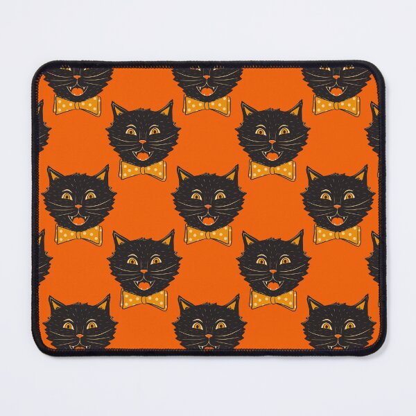 Item preview, Retro Halloween Black Cat pattern designed and sold by trefail.