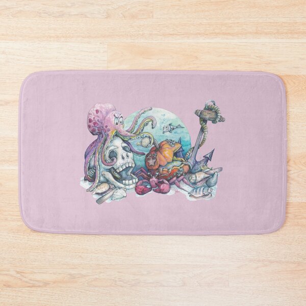Item preview, Menace under the sea - pale pink background designed and sold by MeganRoseArt.