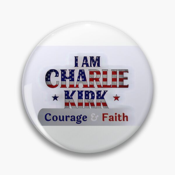 Item preview, I AM CHARLIE KIRK: Courage & Faith (US Flag Design) designed and sold by PatriotPrint.