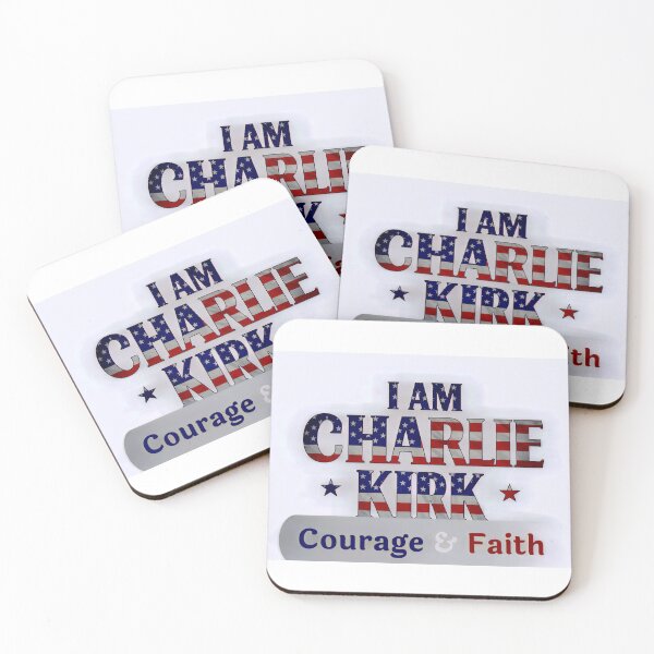 Item preview, I AM CHARLIE KIRK: Courage & Faith (US Flag Design) designed and sold by PatriotPrint.