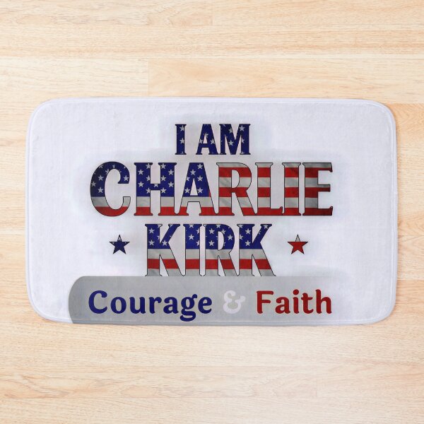 Item preview, I AM CHARLIE KIRK: Courage & Faith (US Flag Design) designed and sold by PatriotPrint.