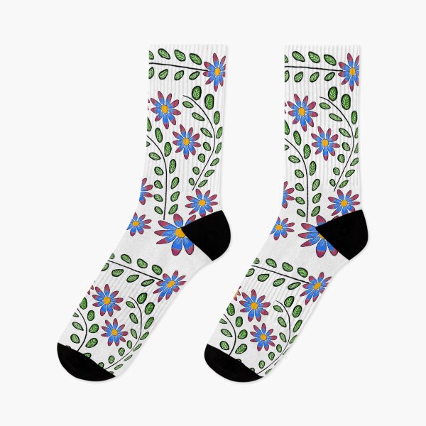 Item preview, Retro Colorful Abstract Flower and leaves Pattern | Cute leaves and flowers  designed and sold by Swati's Digital Den.