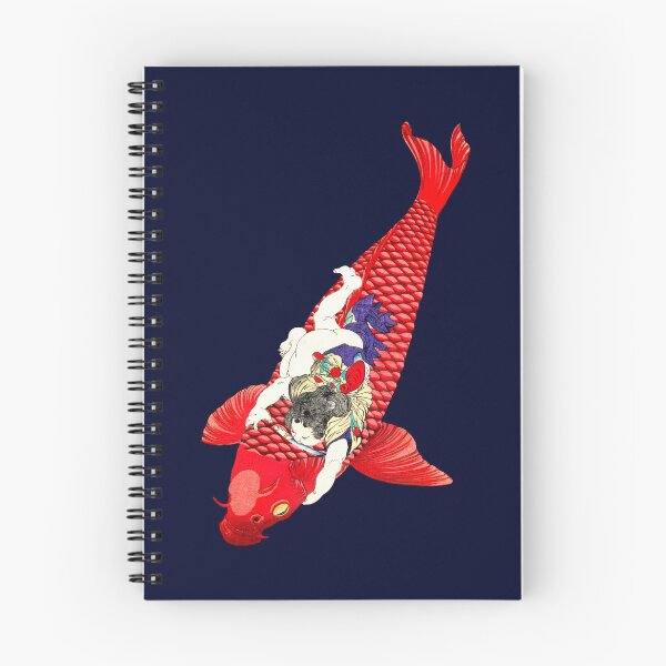 Item preview, The Young Benkai Boy Riding a Giant Koi Fish designed and sold by Pixelchicken.