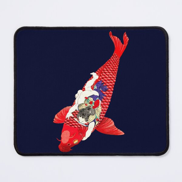 Item preview, The Young Benkai Boy Riding a Giant Koi Fish designed and sold by Pixelchicken.