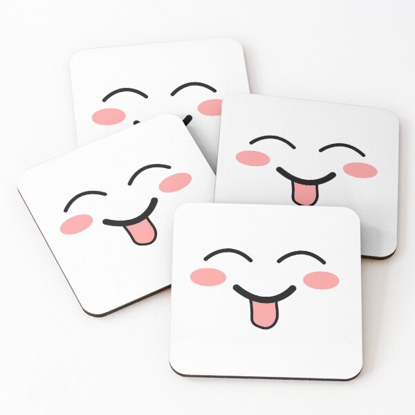Item preview, Cute kawaii blushing smiling tongue out face designed and sold by BlushyPrint.