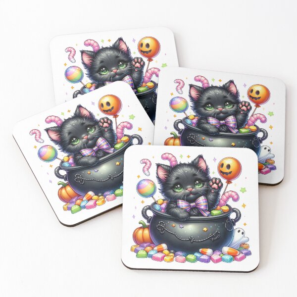 Item preview, Adorable black cat inside a pot of candy designed and sold by JonysCreativeDesigns.