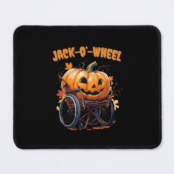 Item preview, "Pumpkin on Wheels – Spooky Halloween Wheelchair Design" designed and sold by It's Wheelie Cool.