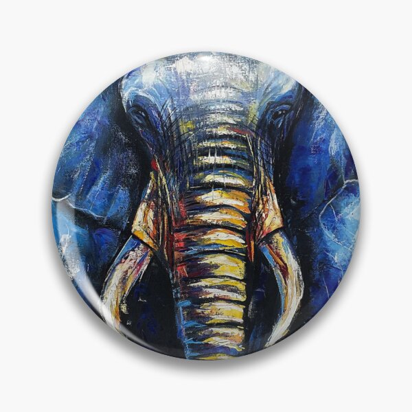 Artikelvorschau, Blauer Elefant, abstraktes modernes Tier-Wandbild entworfen und verkauft von idtecss.