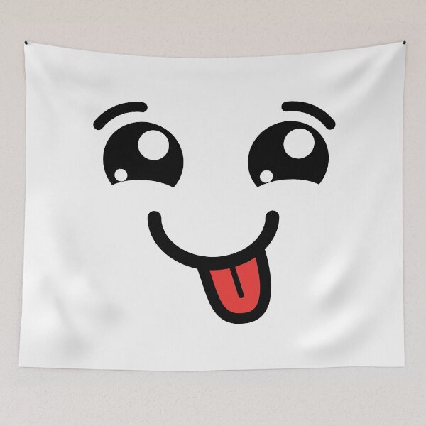 Item preview, Cute kawaii smiling tongue out face designed and sold by BlushyPrint.