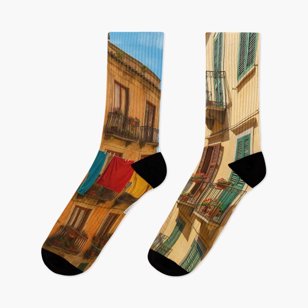 Item preview, Italian Laundry Day – Colorful Washing Line by the Sea designed and sold by The Sandy Design Store.
