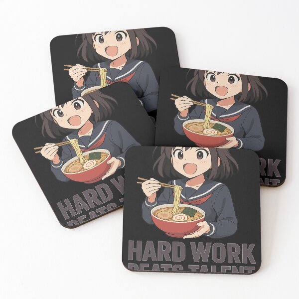 Item preview, Hard Work Beats Talent - Anime Ramen Motivation designed and sold by RyoSaeba90.
