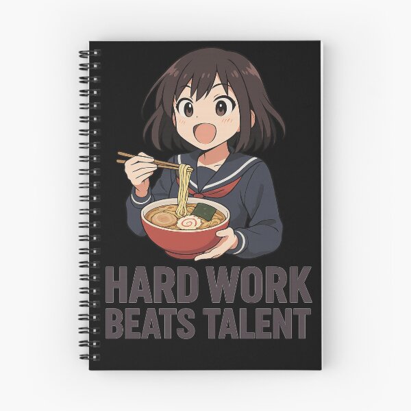 Item preview, Hard Work Beats Talent - Anime Ramen Motivation designed and sold by RyoSaeba90.