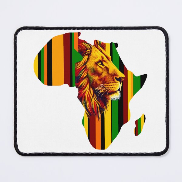 Item preview, Majestic African Lion, Art on an Africa Map designed and sold by AfroArtistryVibes.
