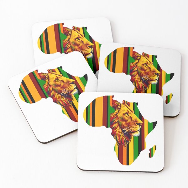 Item preview, Majestic African Lion, Art on an Africa Map designed and sold by AfroArtistryVibes.