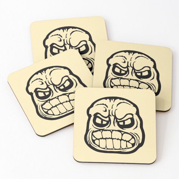 Item preview, Grinding Teeth Monster Angry Grumpy Mad Comic Cartoon Face designed and sold by shirt-o-mat.
