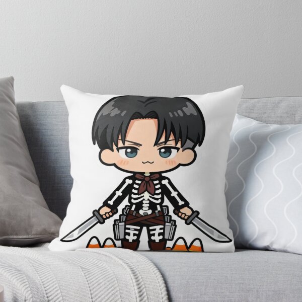 Item preview, Chibi Levi Halloween Sticker: AOT Skeleton Costume Cute Anime designed and sold by GeekArtUniverse.