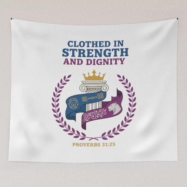 Item preview, Proverbs 31:25 Strength and Dignity Christian Emblem. designed and sold by loveandlightrb.