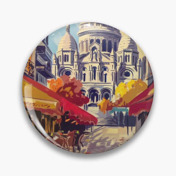 Item preview, Montmartre Paris Vintage Travel Poster – Impressionist Painting  designed and sold by CARRAANN.