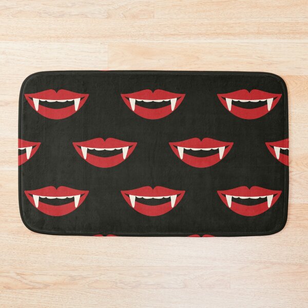 Item preview, Retro Halloween Vampire Teeth Black Pattern designed and sold by trefail.