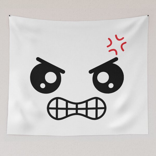 Item preview, Sweet kawaii angry face designed and sold by BlushyPrint.
