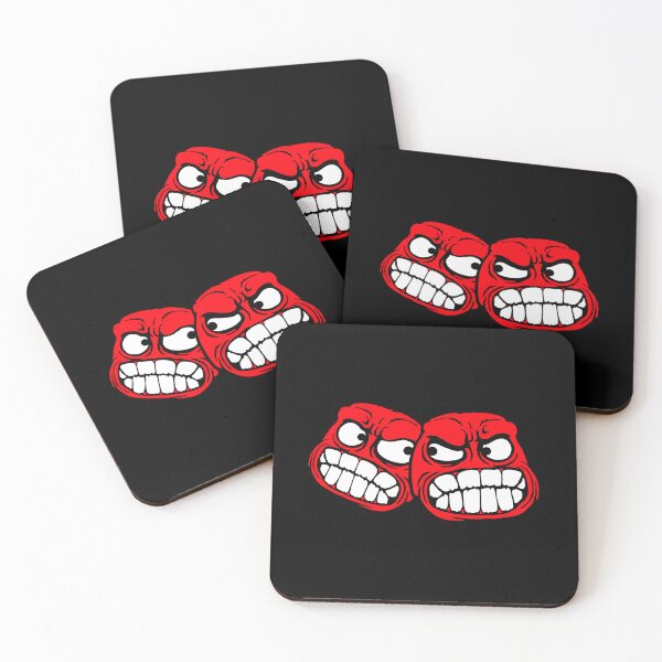 Item preview, 2 Grinding Teeth Monster Enemies Angry Team Argue Friends designed and sold by shirt-o-mat.