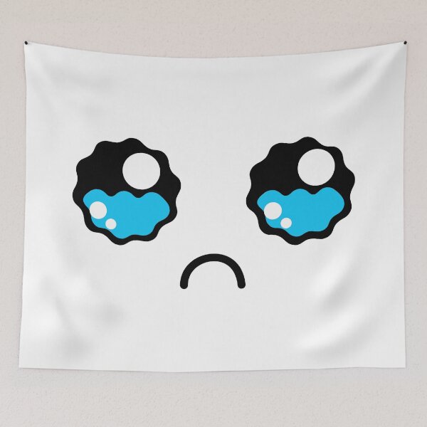 Item preview, Cute kawaii teary sad face designed and sold by BlushyPrint.