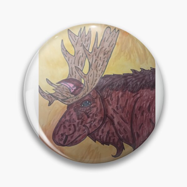 Item preview, Majestic Moose – Outsider Nordic Wildlife Art by SpectrumArtSimon designed and sold by SpectrumArtSimon.