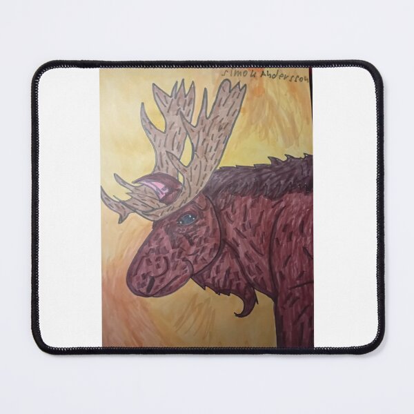Item preview, Majestic Moose – Outsider Nordic Wildlife Art by SpectrumArtSimon designed and sold by SpectrumArtSimon.
